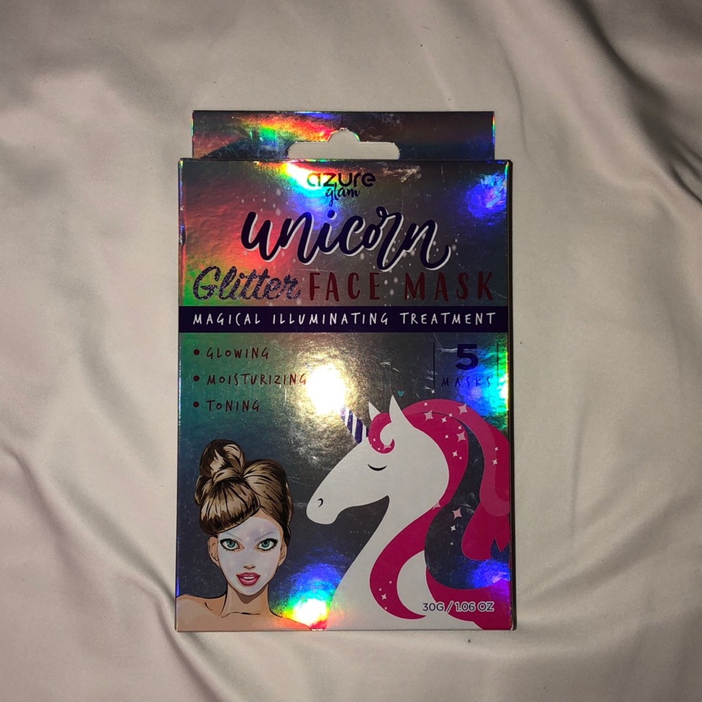 Unicorn Glitter Face Mask